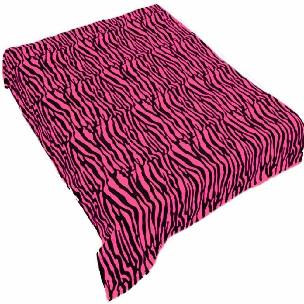 Pink Zebra Super Soft Blanket Throw Warm Cozy